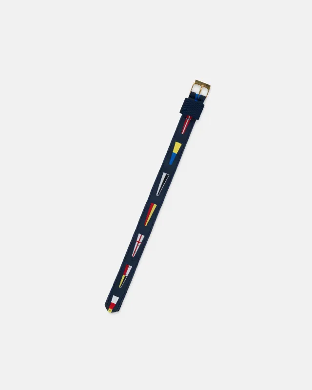 Pennant Motif Nylon Watch Strap made by J. Press