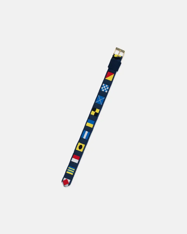 Code Flag Motif Nylon Watch Strap made by J. Press