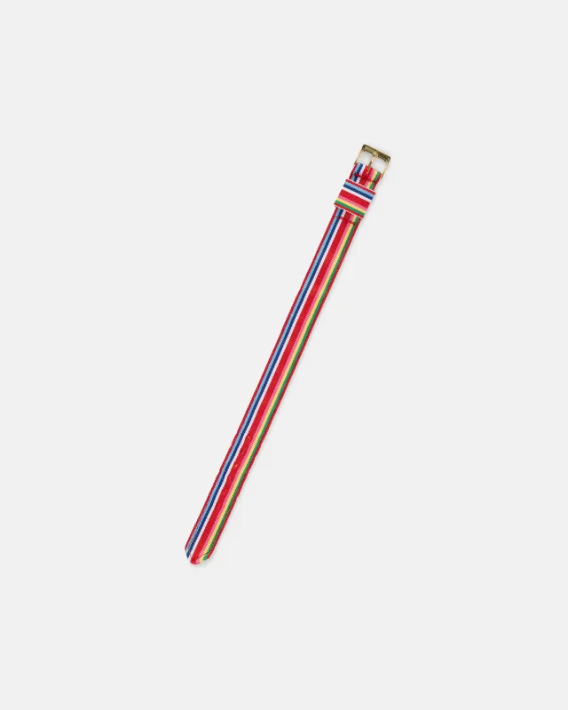 Multicolor Stripe Nylon Watch Strap made by J. Press