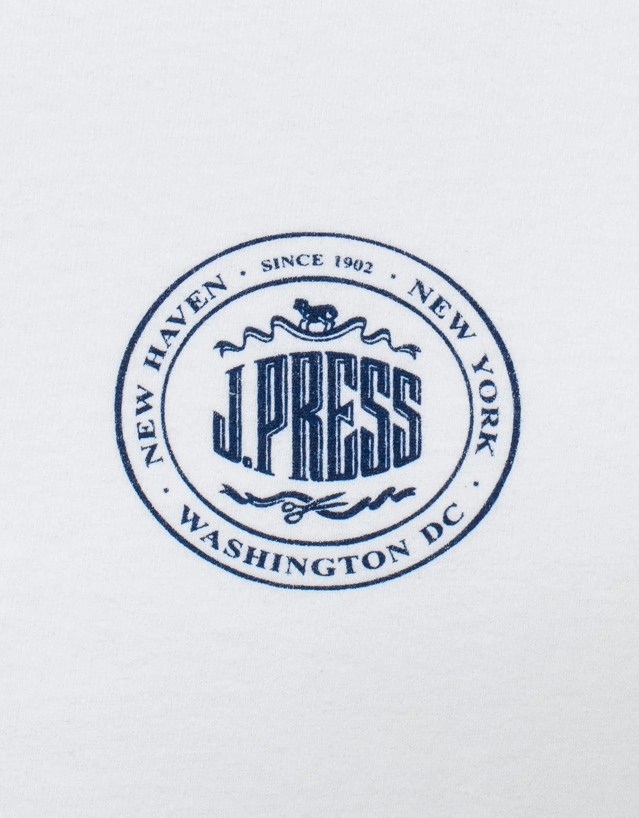 White J. Press Cotton T-Shirt sold by J. Press product image thumbnail 2