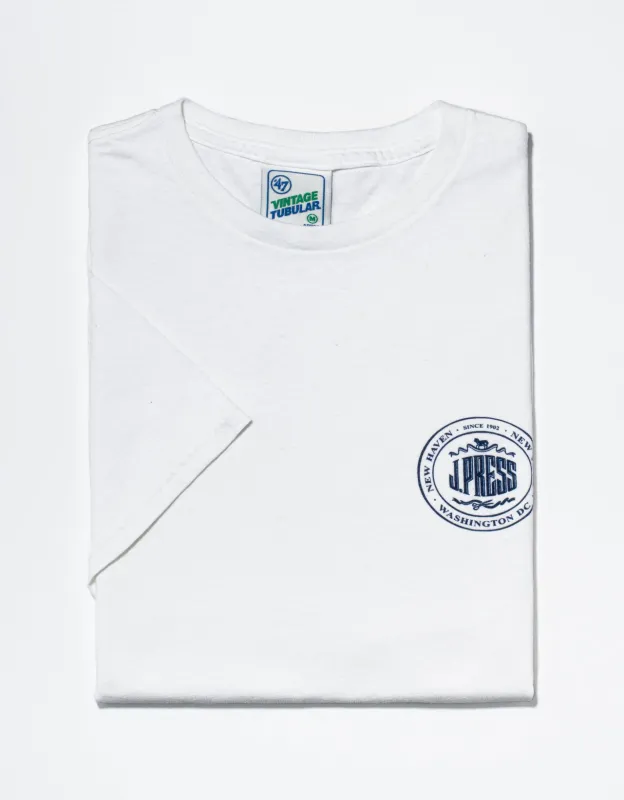 White J. Press Cotton T-Shirt made by J. Press
