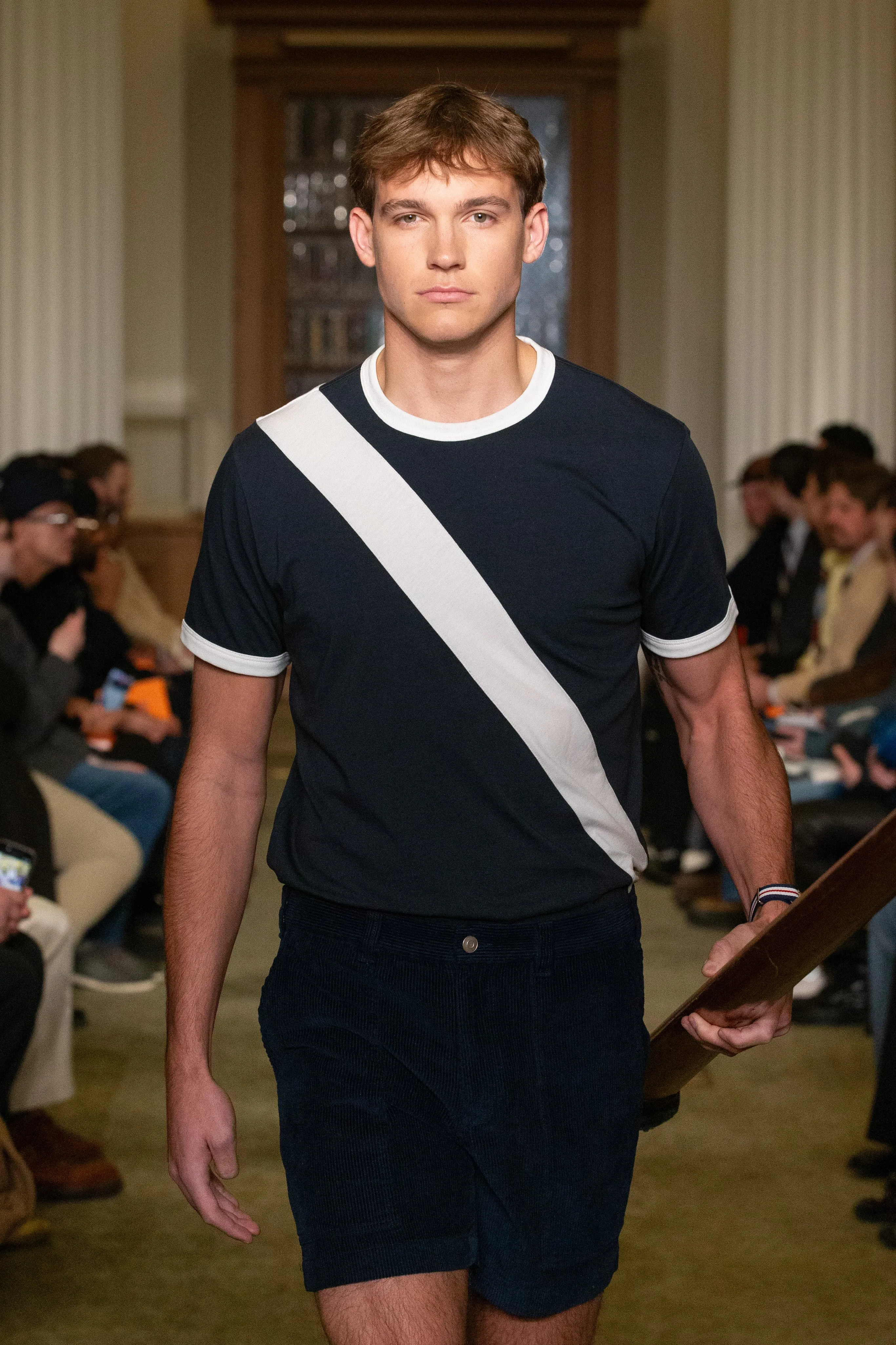 Navy Sash Rowing T-Shirt sold by J. Press product image thumbnail 4
