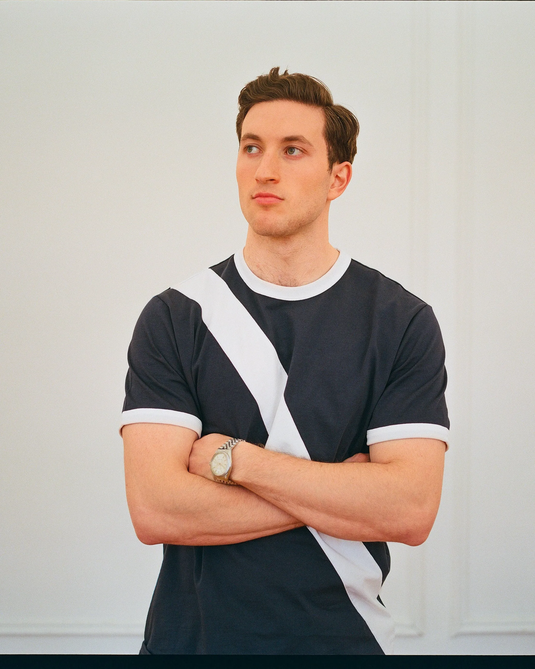 Navy Sash Rowing T-Shirt sold by J. Press product image thumbnail 3