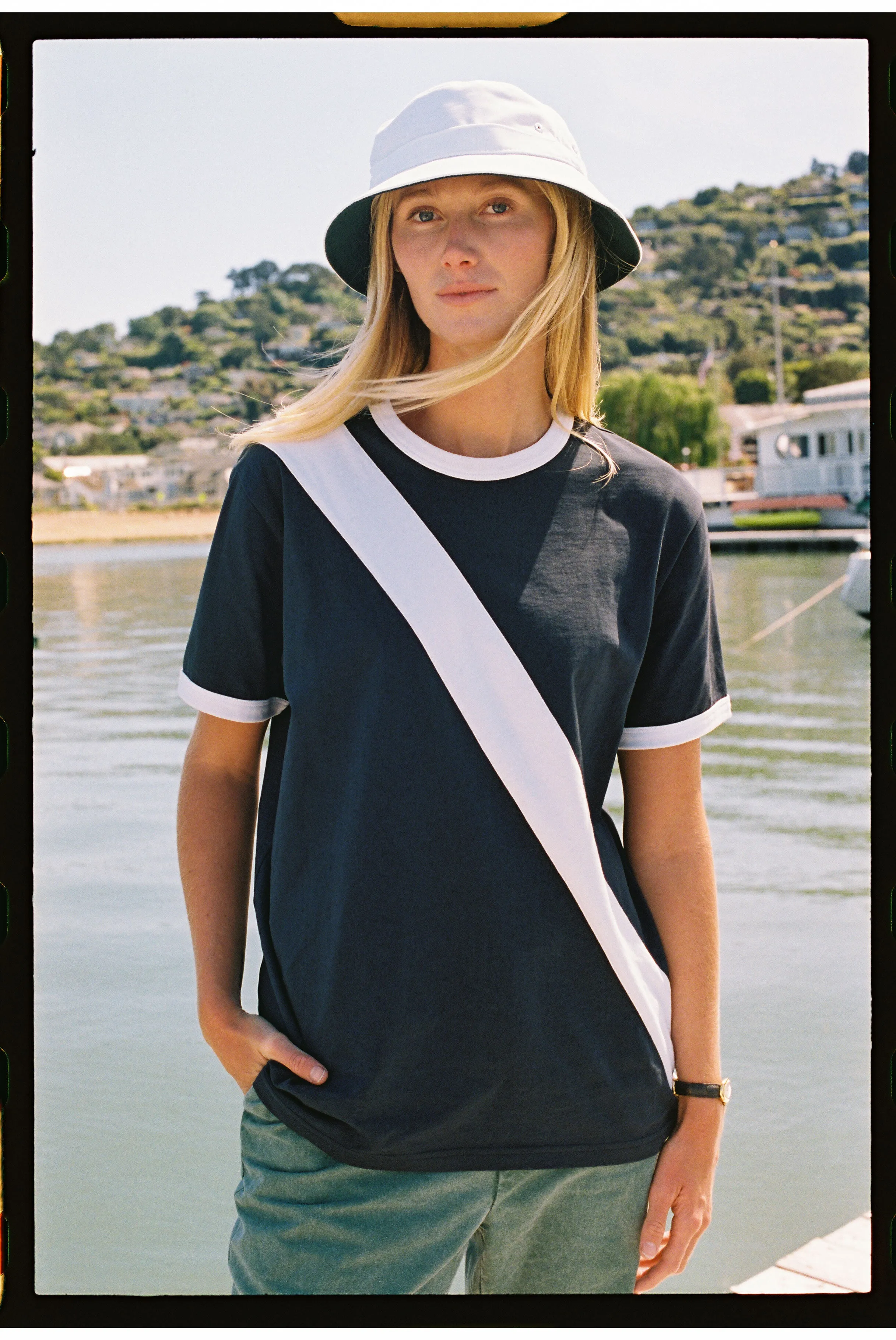 Navy Sash Rowing T-Shirt sold by J. Press product image thumbnail 5