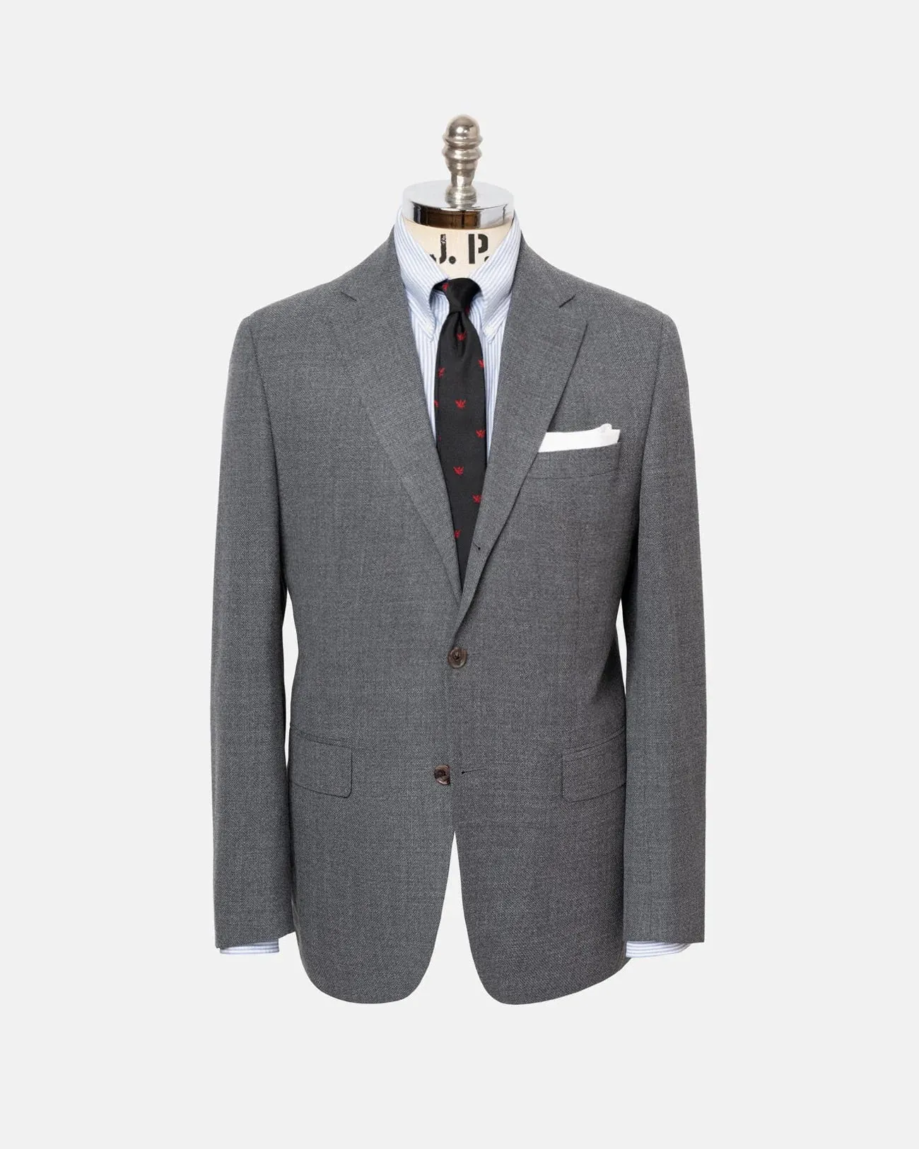 Made-in-Canada Grey Wool Hopsack Sport Coat sold by J. Press
