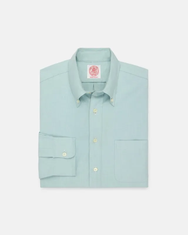 Made-in-USA Green Oxford Cloth Button Down Shirt  - Classic Fit made by J. Press