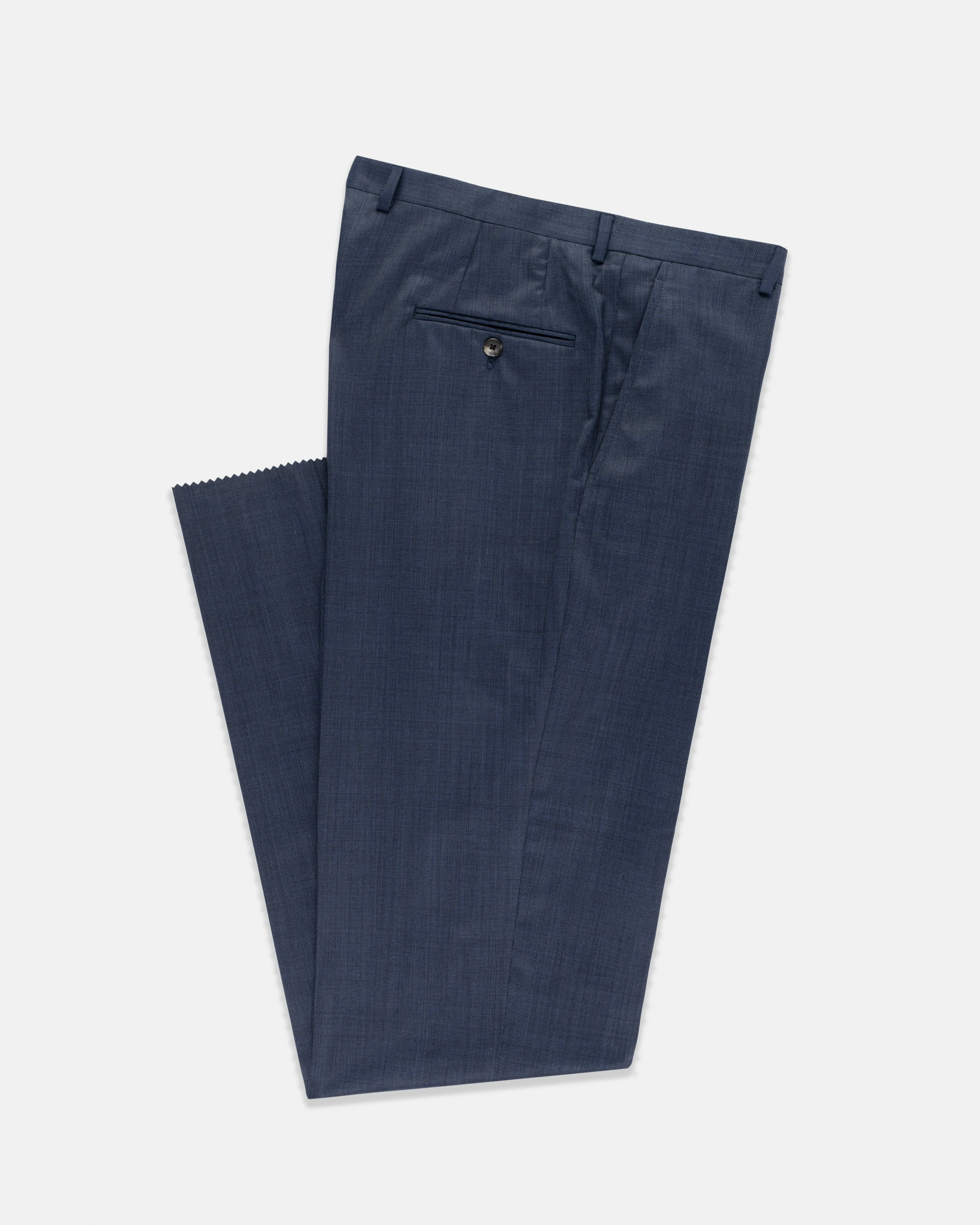 Made-in-USA Medium Blue Tic Weave Wool Suit sold by J. Press product image thumbnail 2