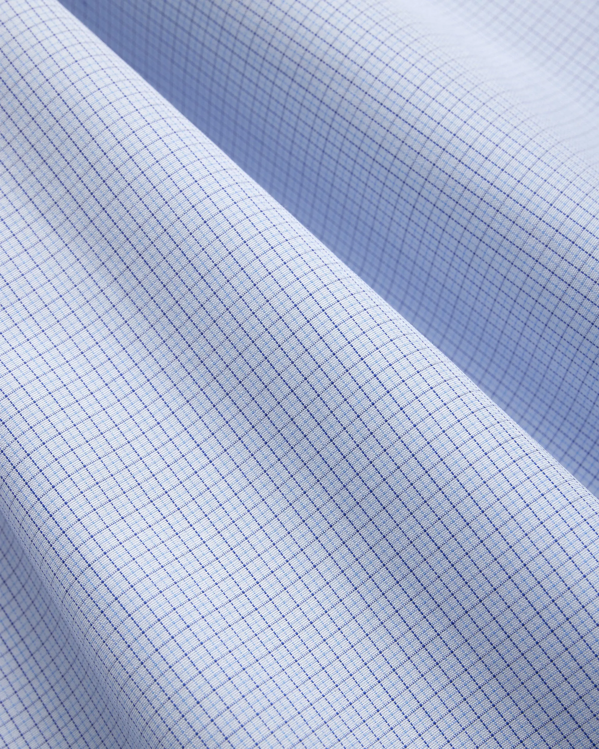 Made-in-USA Thomas Mason Blue Mini Tattersall Button Down Shirt - Classic Fit sold by J. Press product image thumbnail 3