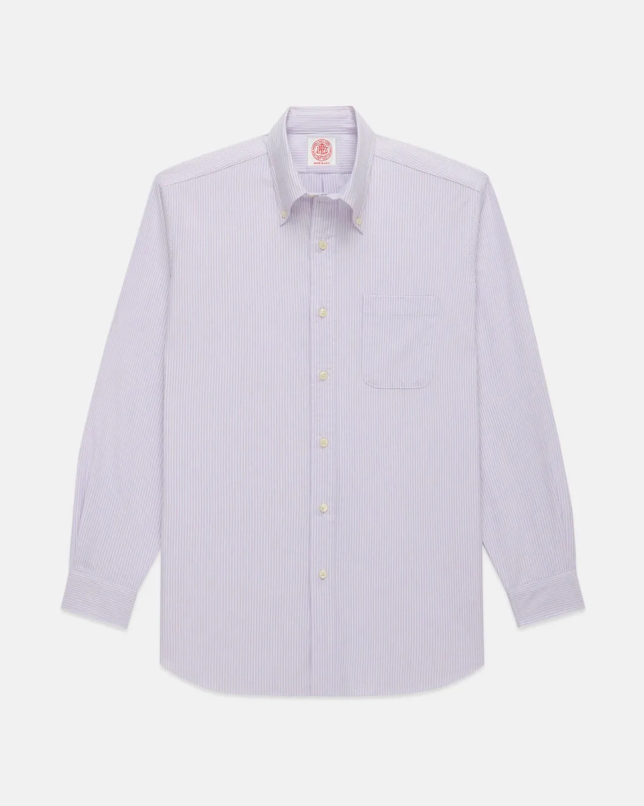 Made-in-USA Lavender University Stripe Oxford Cloth Shirt - Classic Fit sold by J. Press product image thumbnail 2