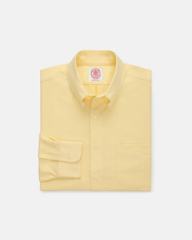 Made-in-USA Yellow Oxford Cloth Button Down Shirt - Classic Fit made by J. Press