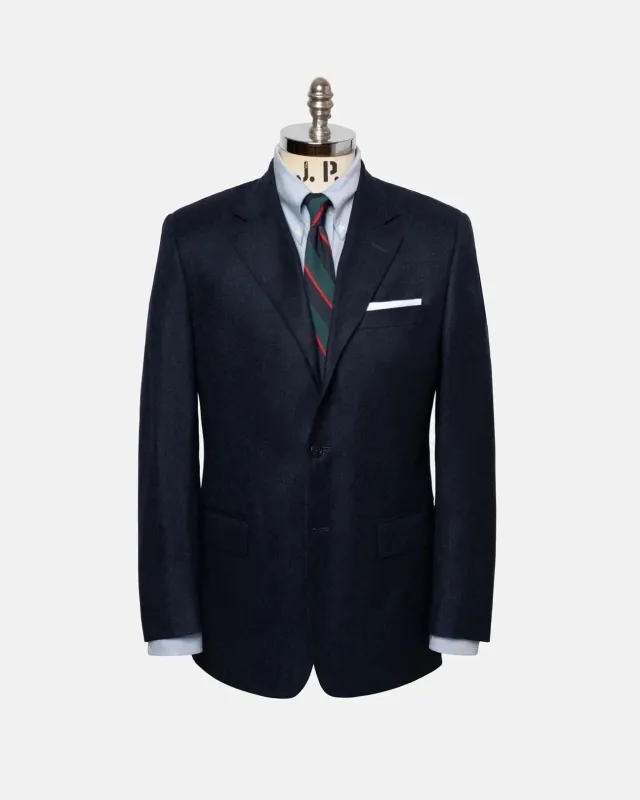 Made-in-Canada Solid Navy Wool Flannel 1902 Model Suit made by J. Press