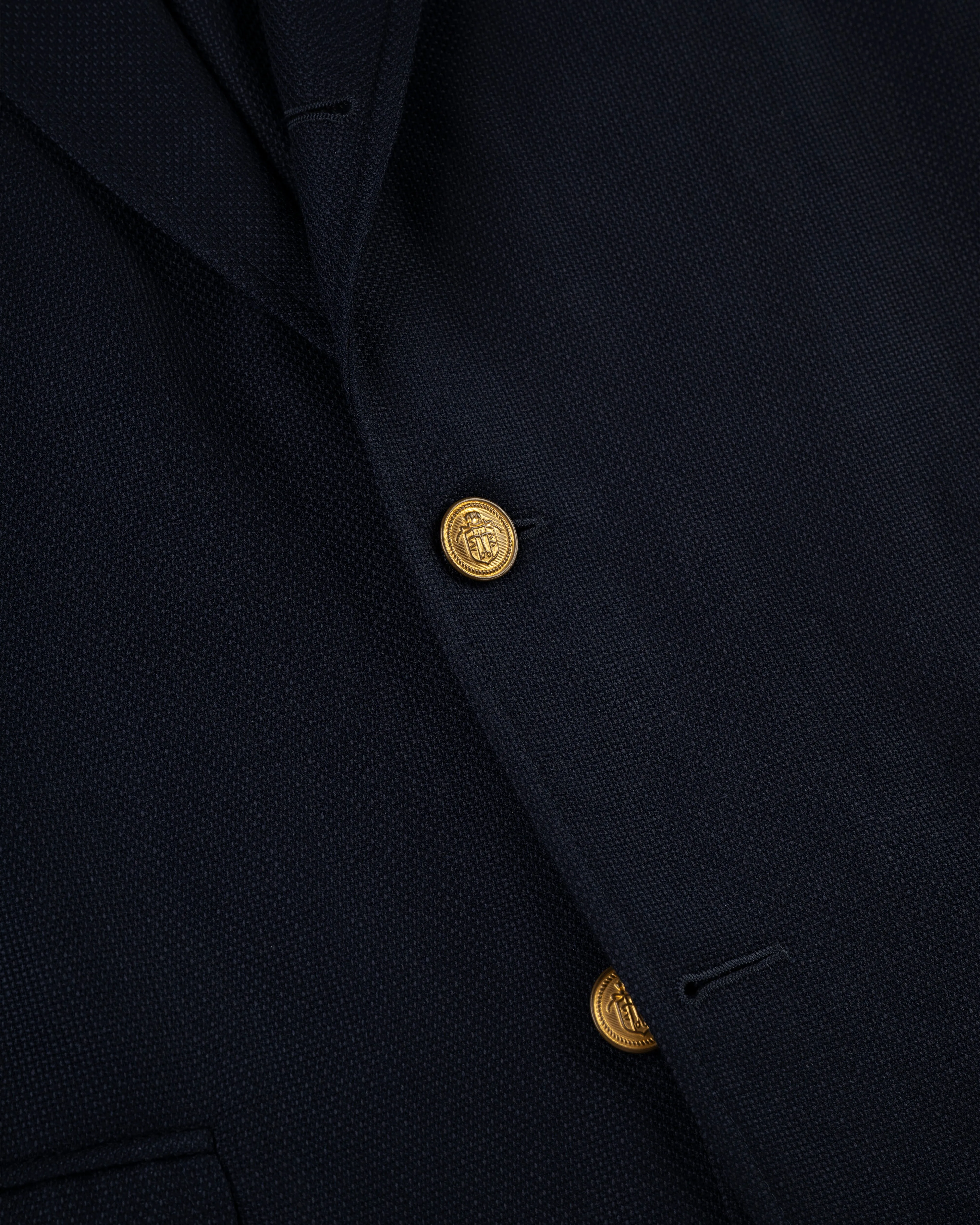 Made-in-Canada Navy Cotton/Wool Open-Weave Hopsack Blazer sold by J. Press product image thumbnail 2