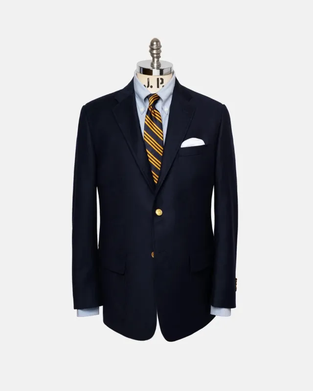 Made-in-USA Navy Wool Doeskin Blazer made by J. Press