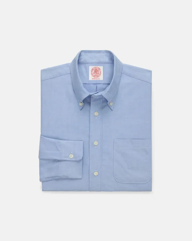 Made-in-USA Blue Oxford Cloth Button Down Shirt - Regular Fit made by J. Press