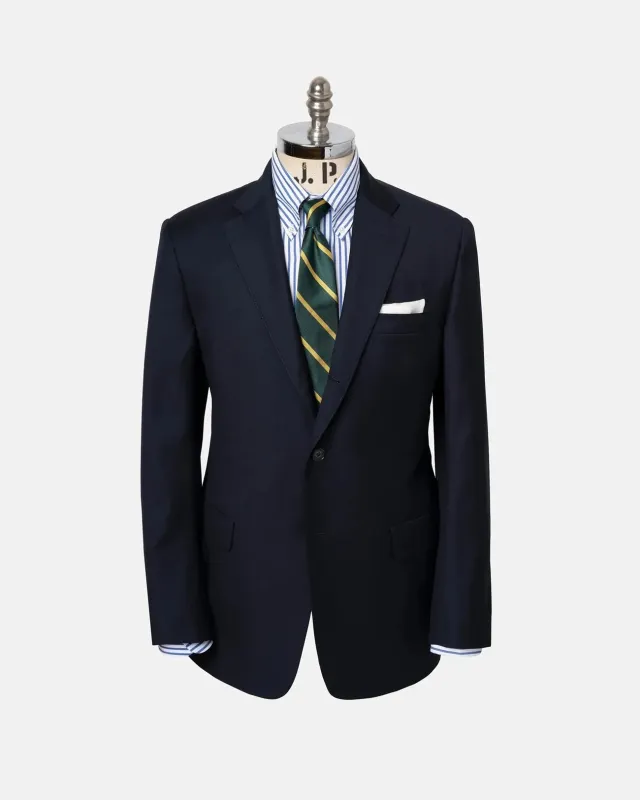 Made-in-USA Navy Worsted Wool Ivy Model Suit made by J. Press