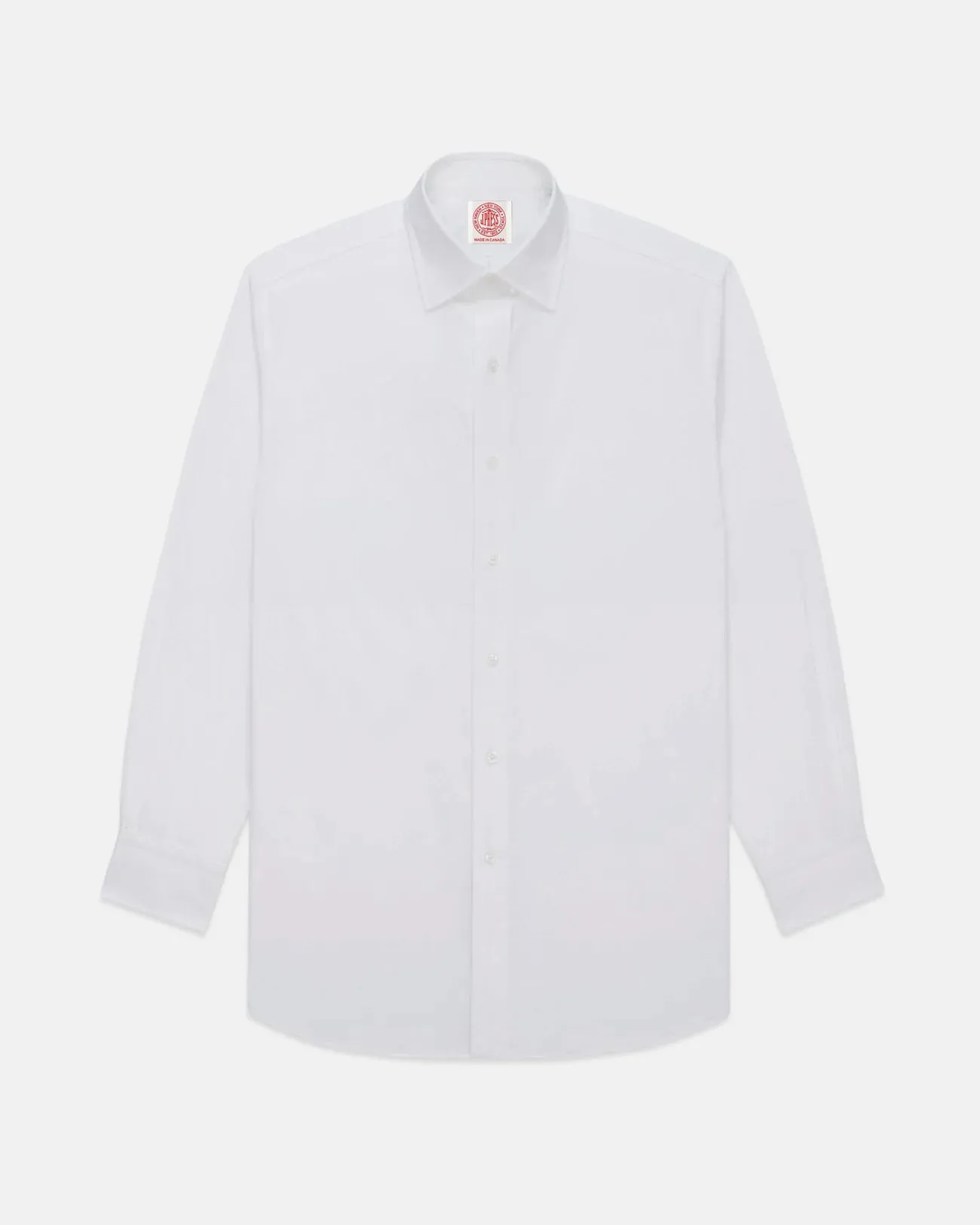 Made-in-Canada White Broadcloth Spread Collar Dress Shirt - Classic Fit sold by J. Press product image thumbnail 2