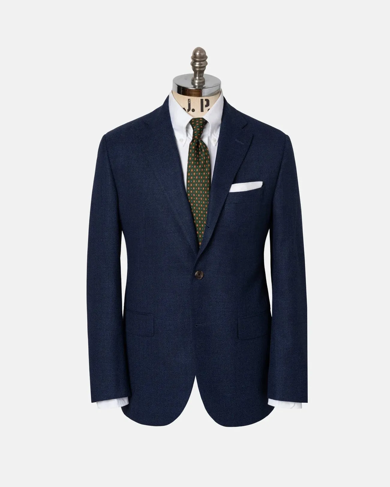 Made-in-Canada Blue Wool Hopsack Sport Coat sold by J. Press