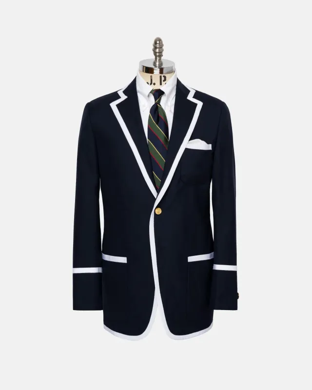 Made-in-USA Navy Tipped Club Blazer made by J. Press
