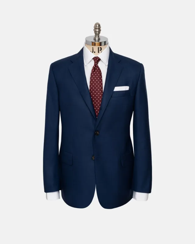 Made-in-USA Blue Sharkskin Ivy Model Suit made by J. Press