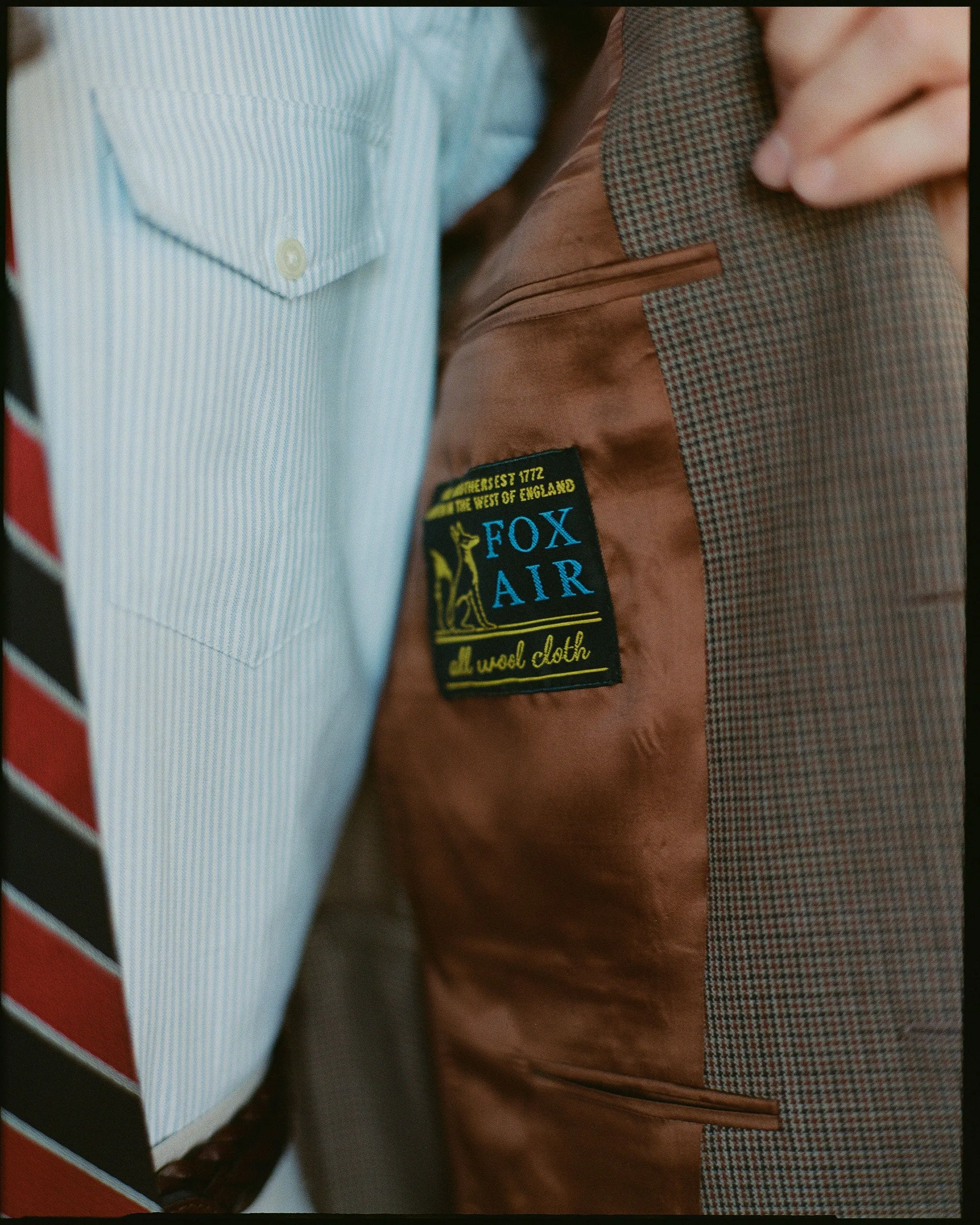 Made-in-USA Brown Mini Check Fox Air Wool Sport Coat sold by J. Press product image thumbnail 5