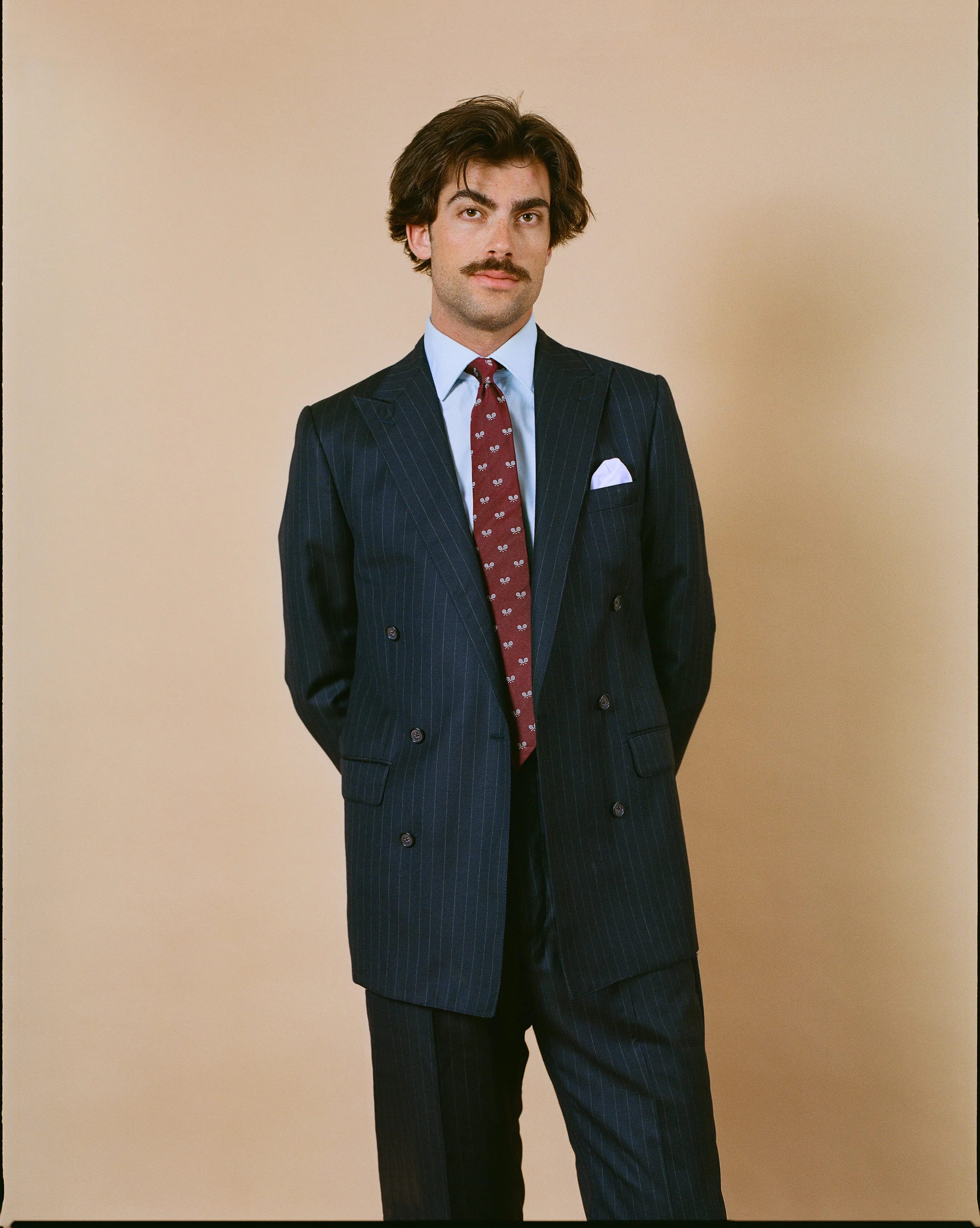 Made-in-USA Navy Chalkstripe Double-Breasted Mayfair Model Suit sold by J. Press product image thumbnail 3