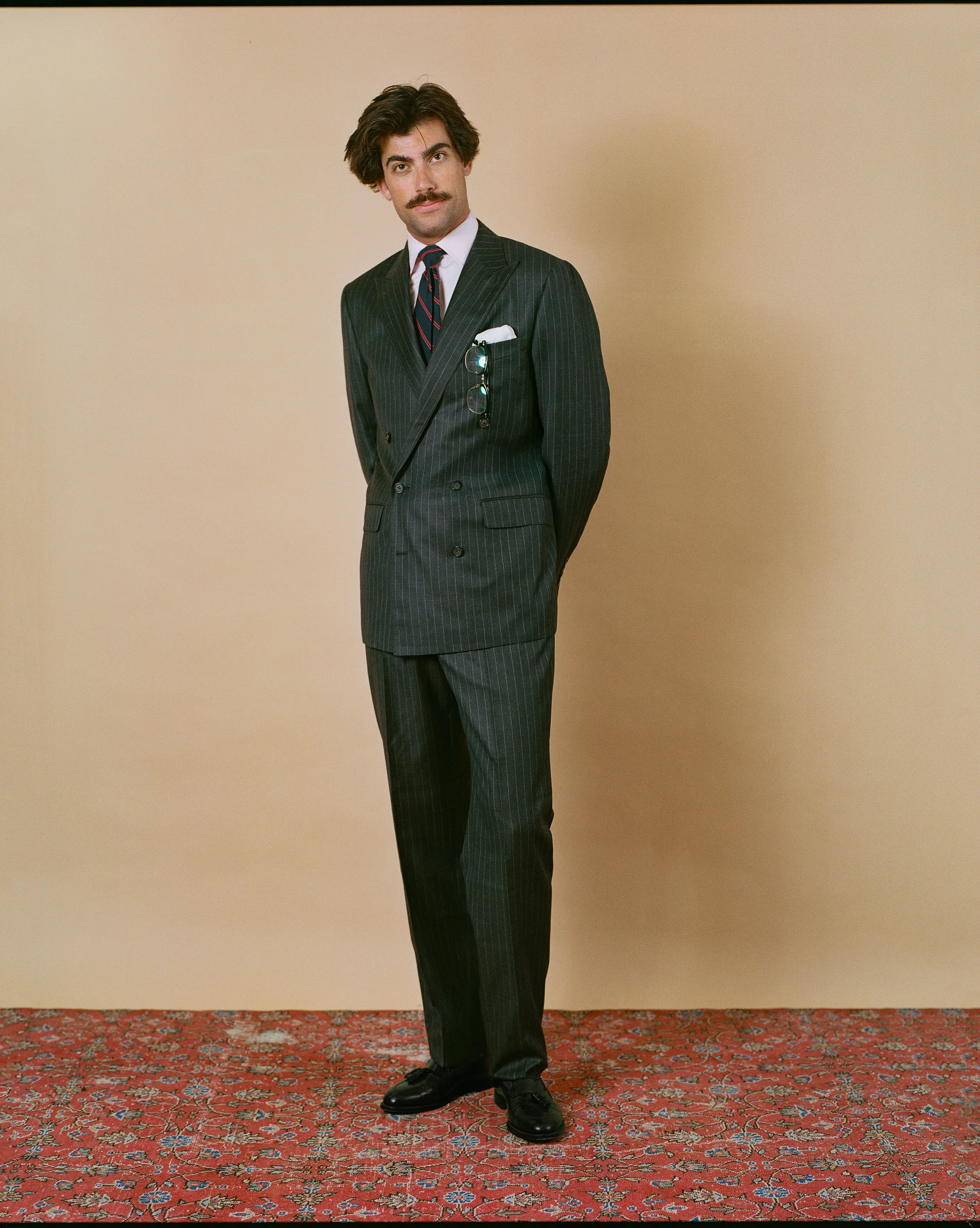 Made-in-USA Charcoal Chalkstripe Double-Breasted Mayfair Model Suit sold by J. Press product image thumbnail 2