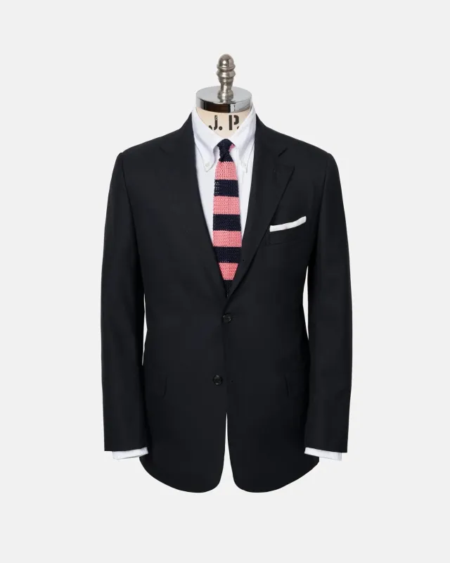 Solid Navy Merino Wool Suit - Trim Fit made by J. Press