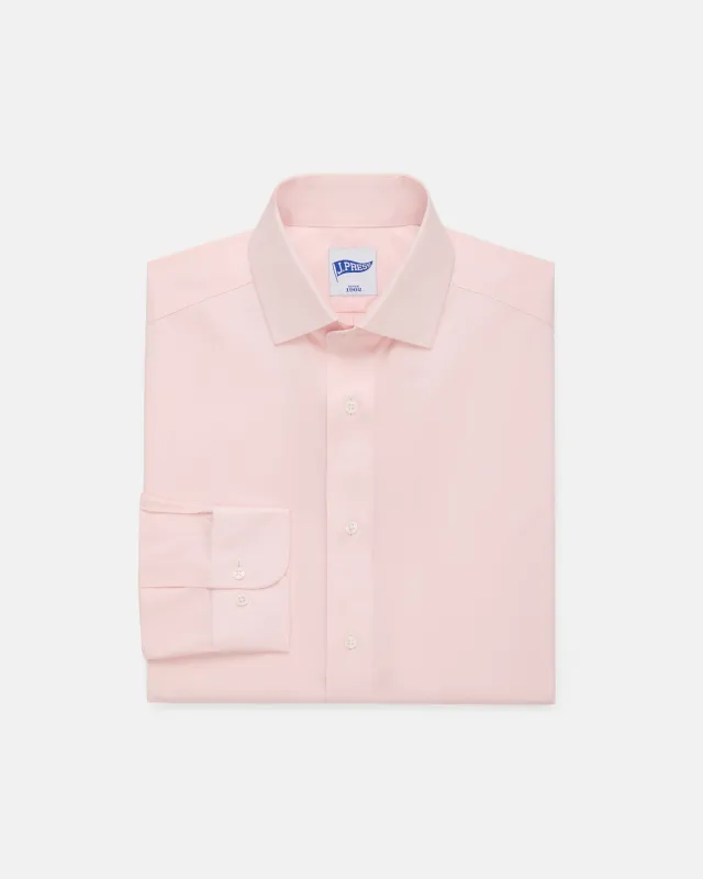 Pink Pinpoint Oxford Spread Collar Shirt - Trim Fit made by J. Press