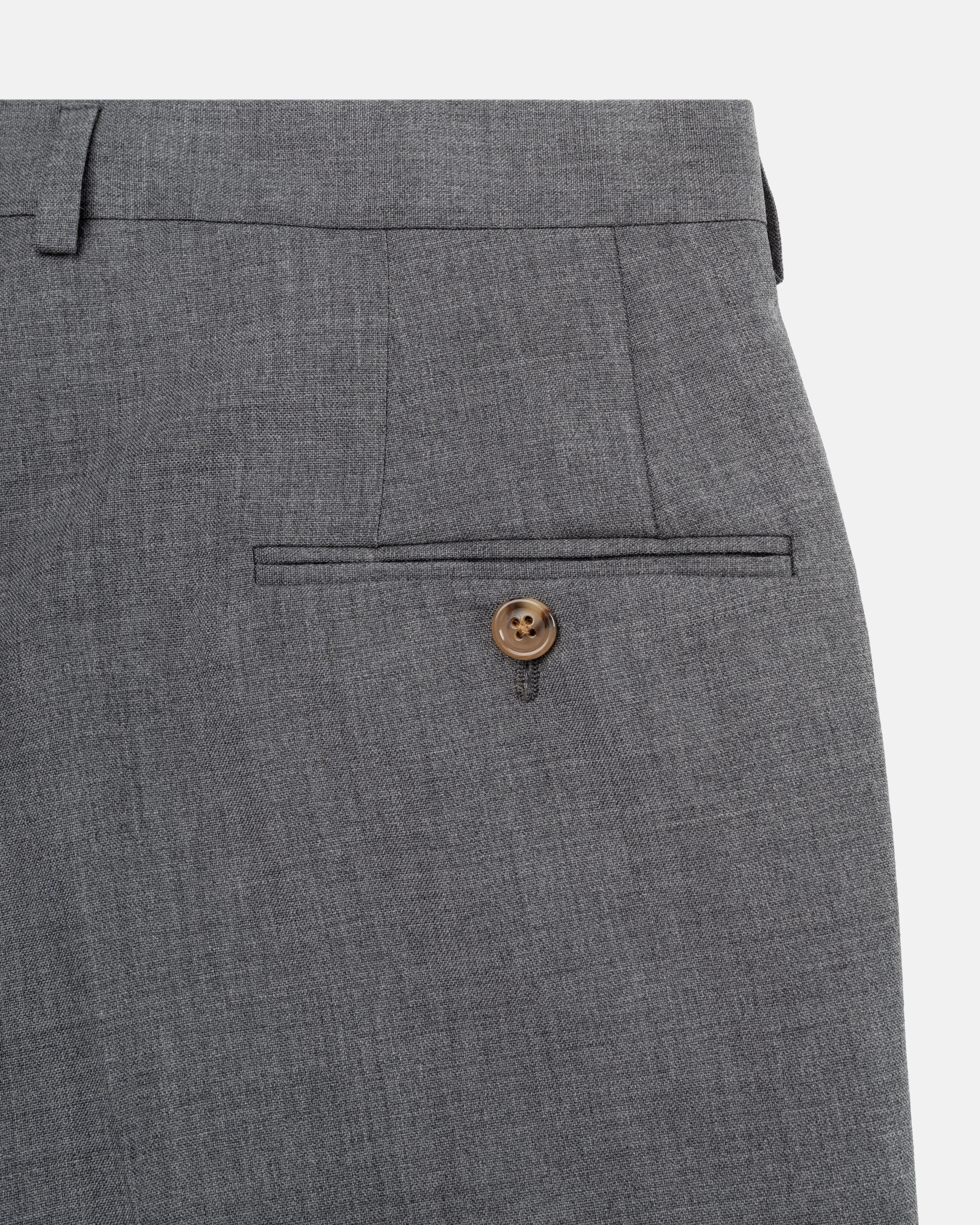 Made-in-USA Medium Grey Fox Air Wool Trouser sold by J. Press product image thumbnail 3