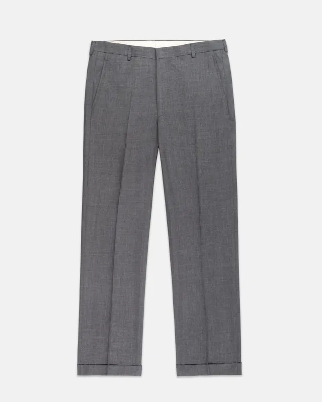 Made-in-USA Medium Grey Fox Air Wool Trouser made by J. Press