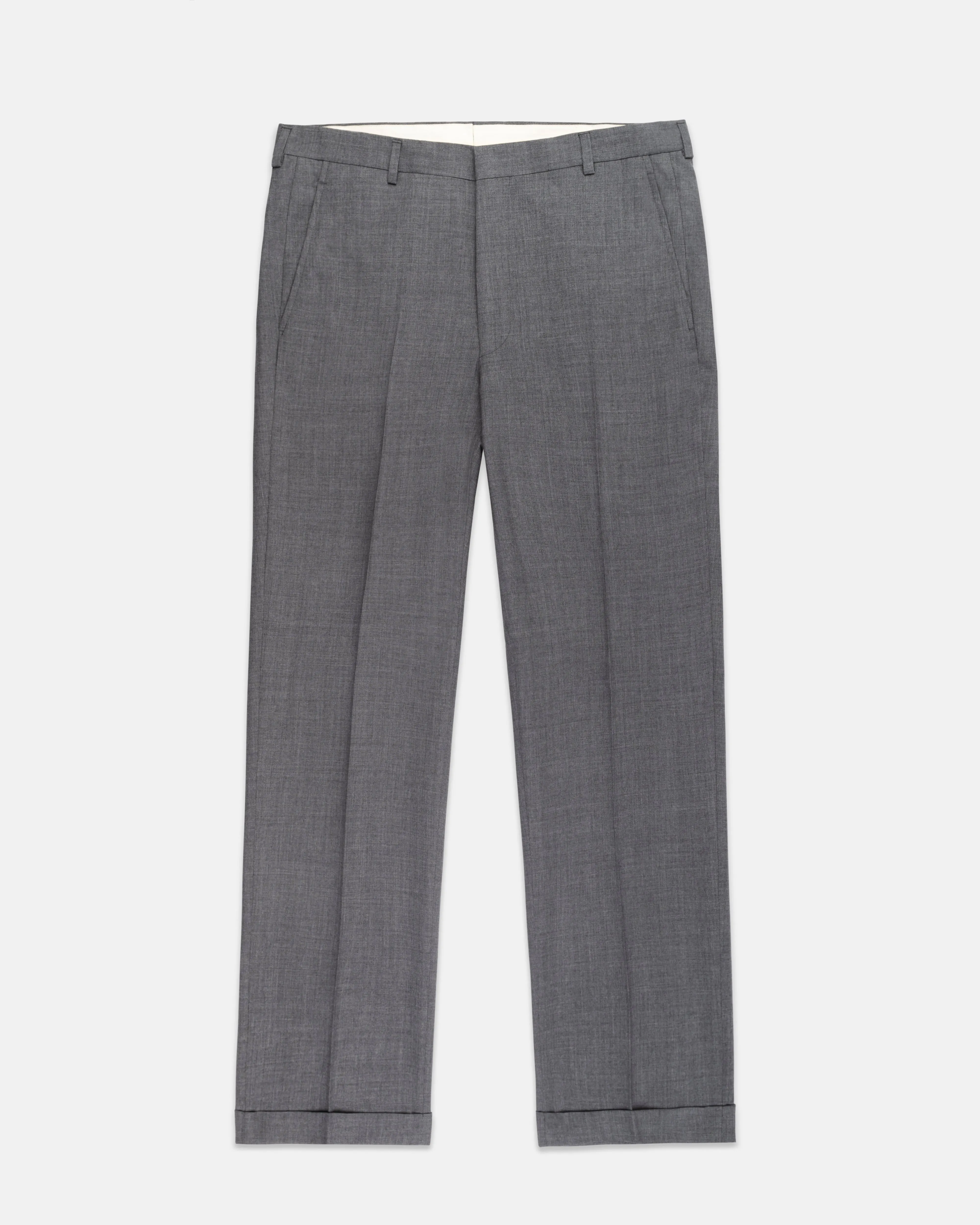 Made-in-USA Medium Grey Fox Air Wool Trouser sold by J. Press