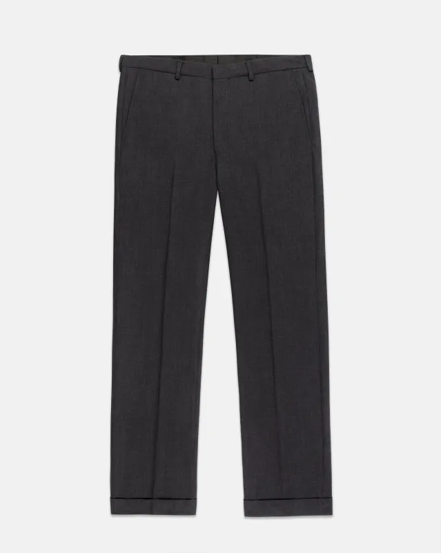 Made-in-USA Charcoal Fox Air Wool Trouser made by J. Press