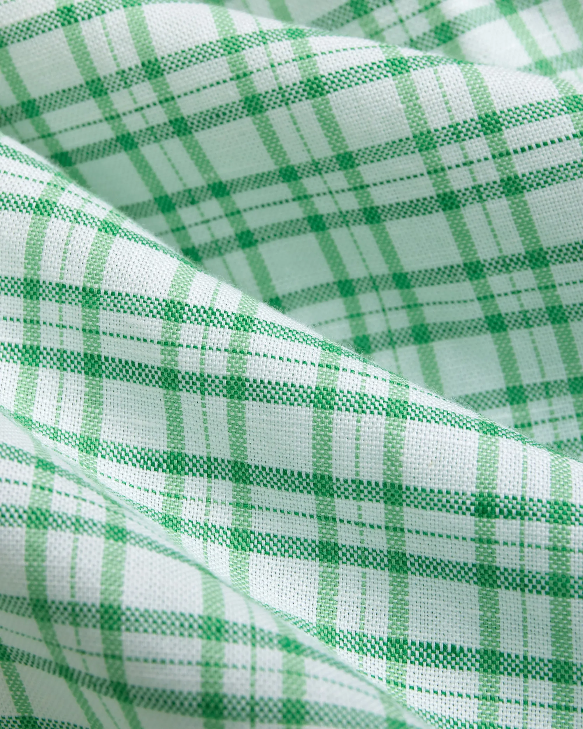 Green Check Cotton/Linen Short Sleeve Sport Shirt - Classic Fit sold by J. Press product image thumbnail 3