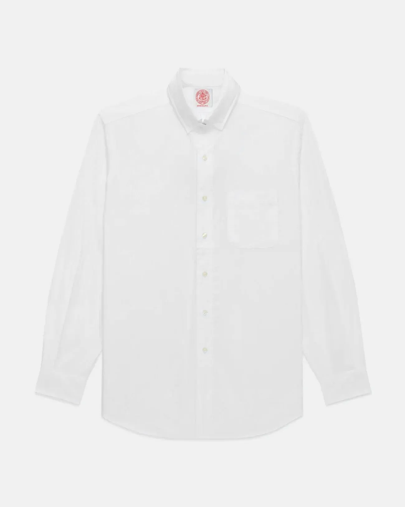 Made-in-USA White Broadcloth Snap Tab Collar Shirt - Classic Fit sold by J. Press product image thumbnail 2
