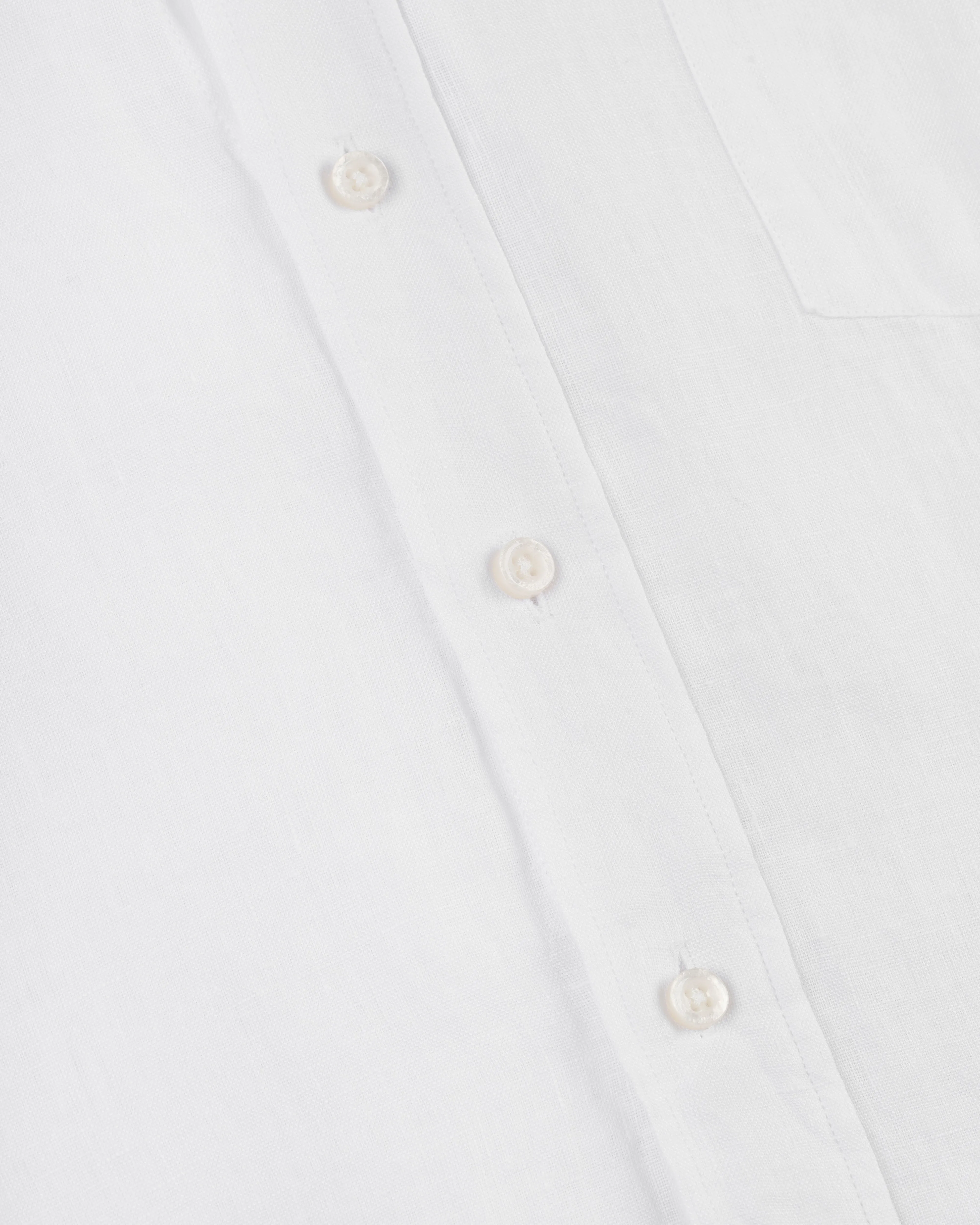 Solid White Linen Sport Shirt - Classic Fit sold by J. Press product image thumbnail 2