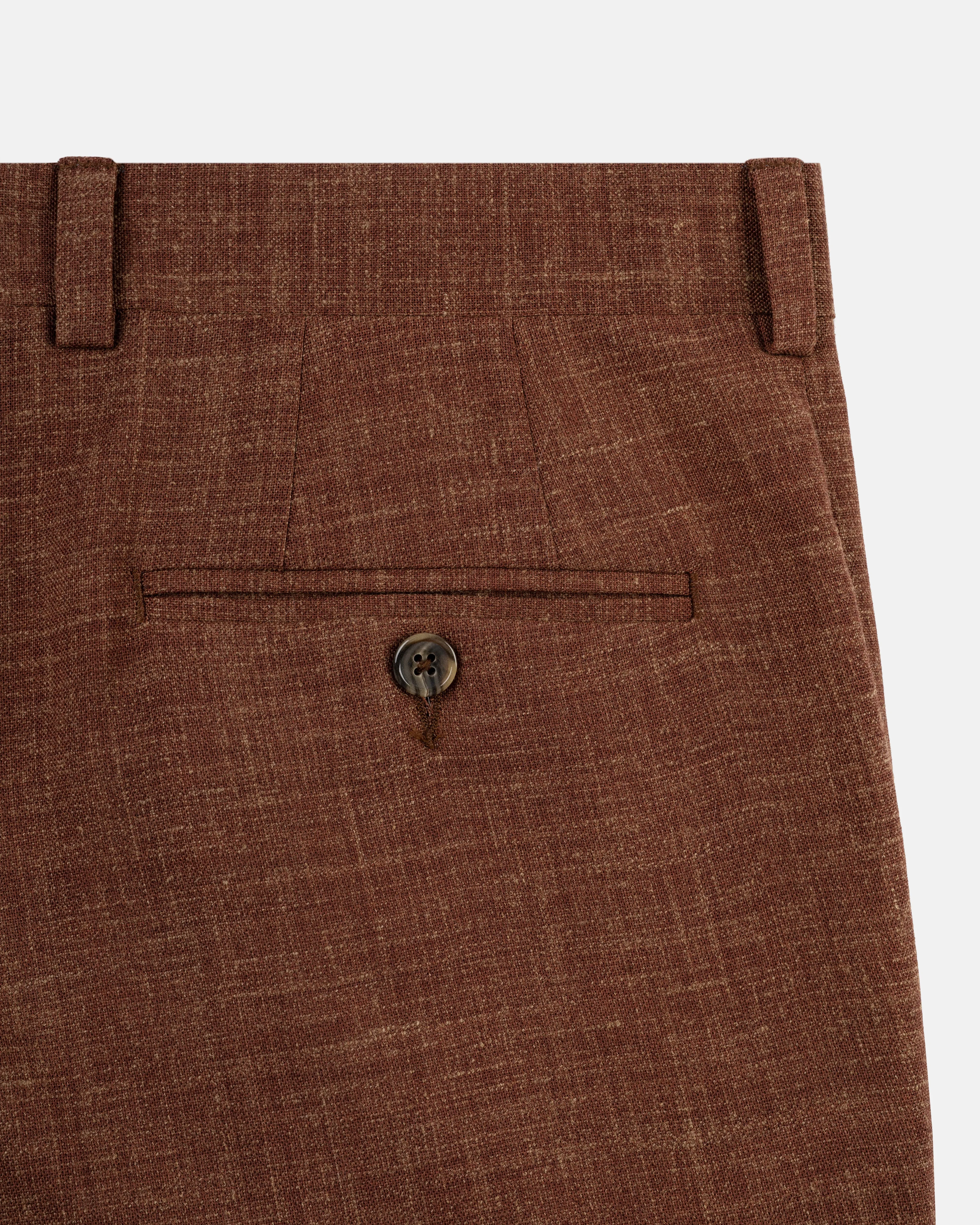 Made-in-Canada Rust Crash Linen Trousers sold by J. Press product image thumbnail 4