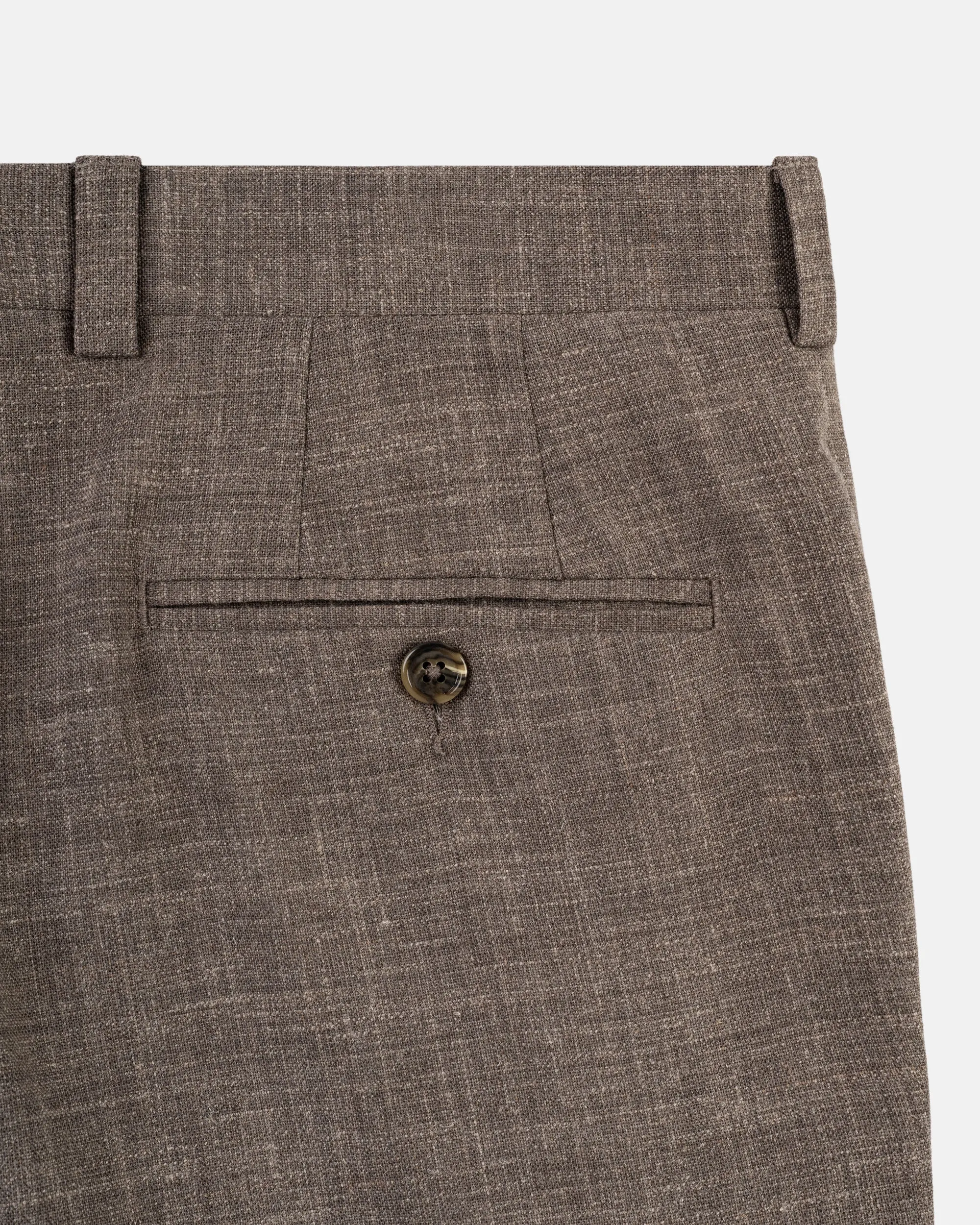 Made-in-Canada Brown Crash Linen Trousers sold by J. Press product image thumbnail 3