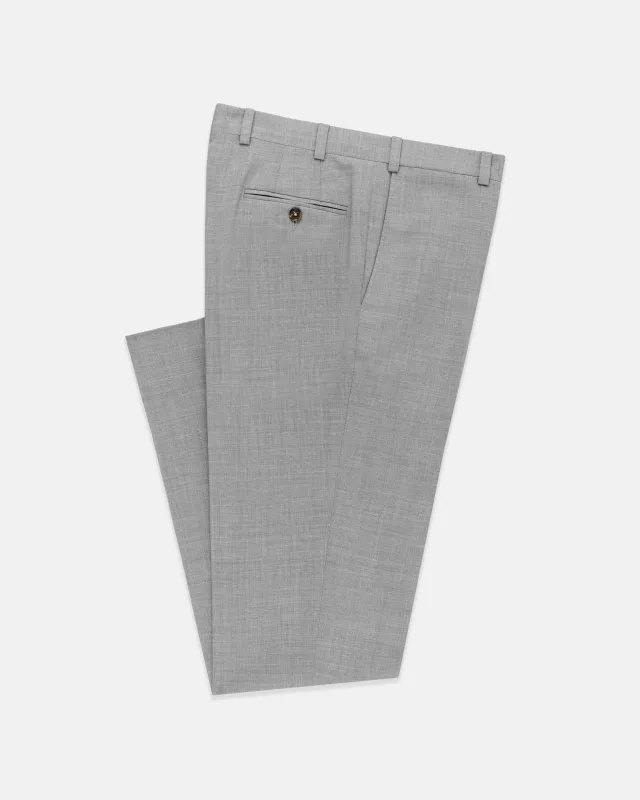 Made-in-Canada Grey Crash Linen Trousers made by J. Press