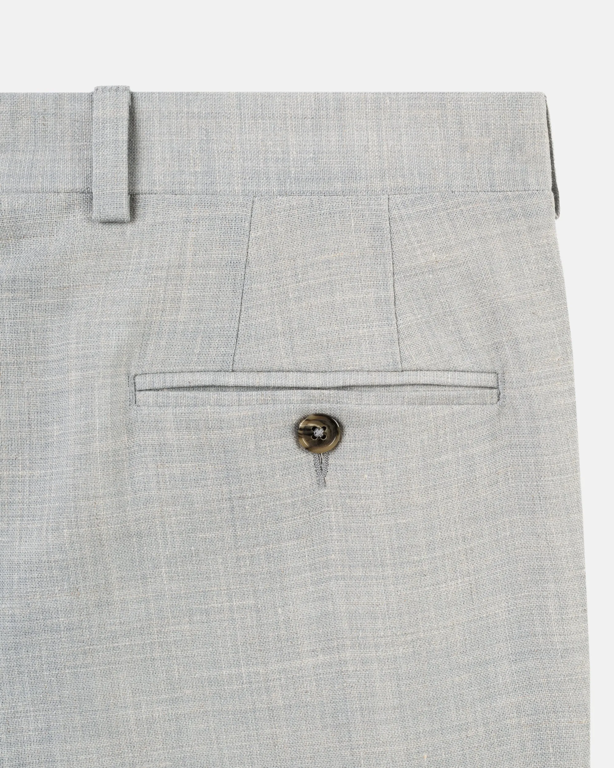 Made-in-Canada Grey Crash Linen Trousers sold by J. Press product image thumbnail 3