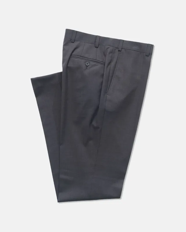 Made-in-Canada Dark Brown Tropical Wool Trouser made by J. Press