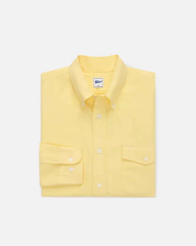 Yellow Zephyr Oxford Shirt - Trim Fit made by J. Press