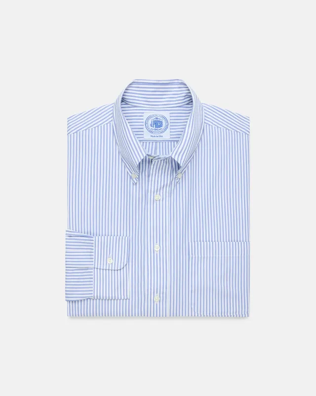 Made-in-USA Broadcloth Bengal Stripe Dress Shirt - Classic Fit made by J. Press