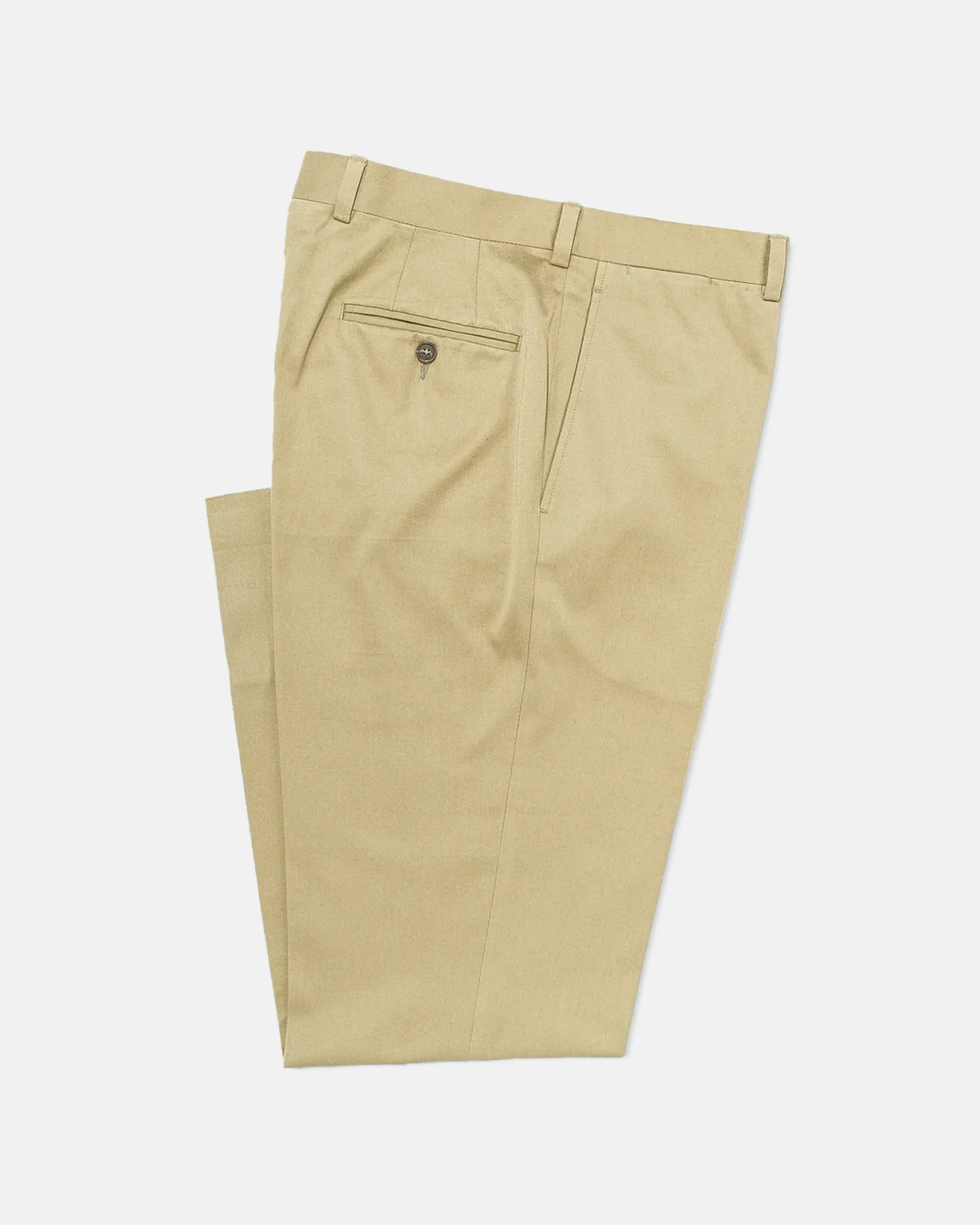 Made-in-Canada Stone Cotton Drill Cloth Trousers sold by J. Press