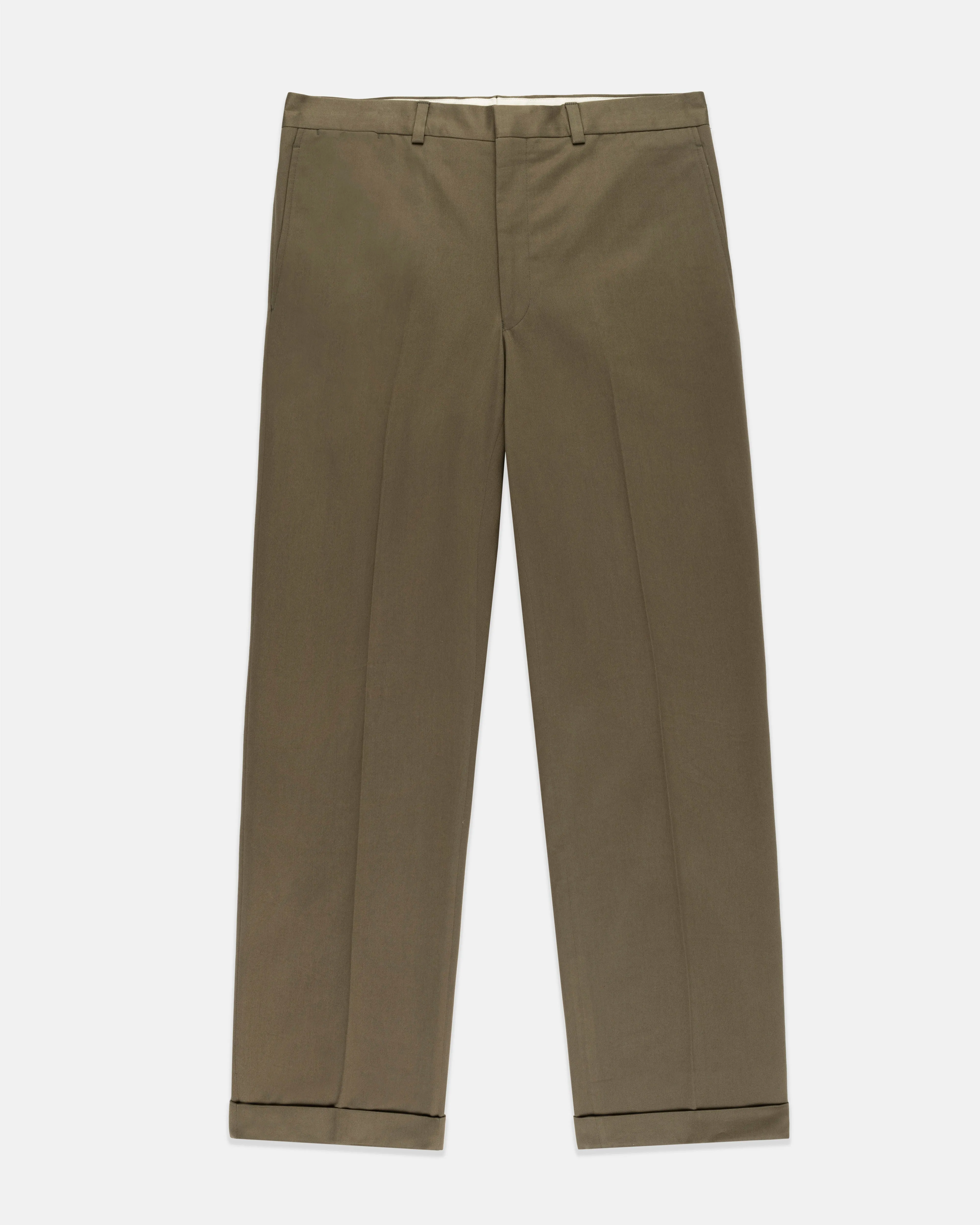 Made-in-Canada Olive Cotton Drill Cloth Trousers sold by J. Press product image thumbnail 2