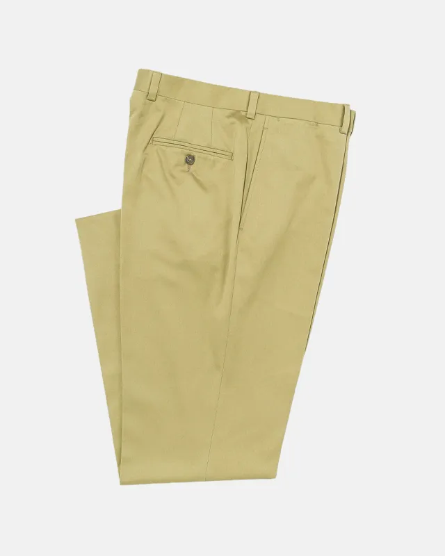 Made-in-Canada Khaki Cotton Drill Cloth Trousers made by J. Press
