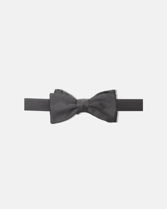 Made-in-UK Satin Pre-Tied Formal Bow Tie made by J. Press