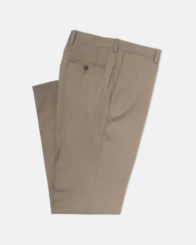 Made-in-Canada Tan Tropical Wool Trouser made by J. Press