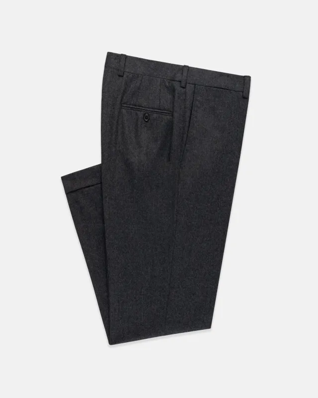 Made-in-Canada Charcoal Wool Flannel Trouser made by J. Press