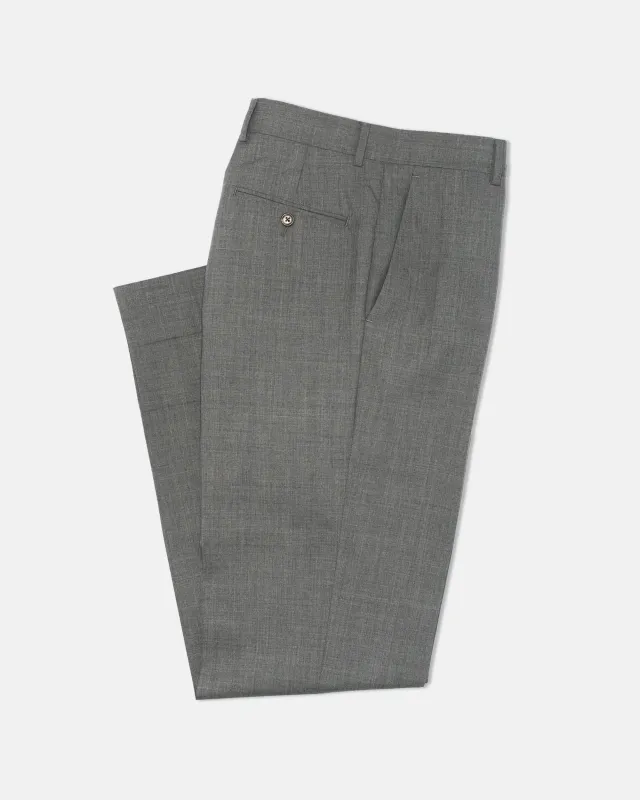 Made-in-Canada Medium Grey Tropical Wool Trouser made by J. Press