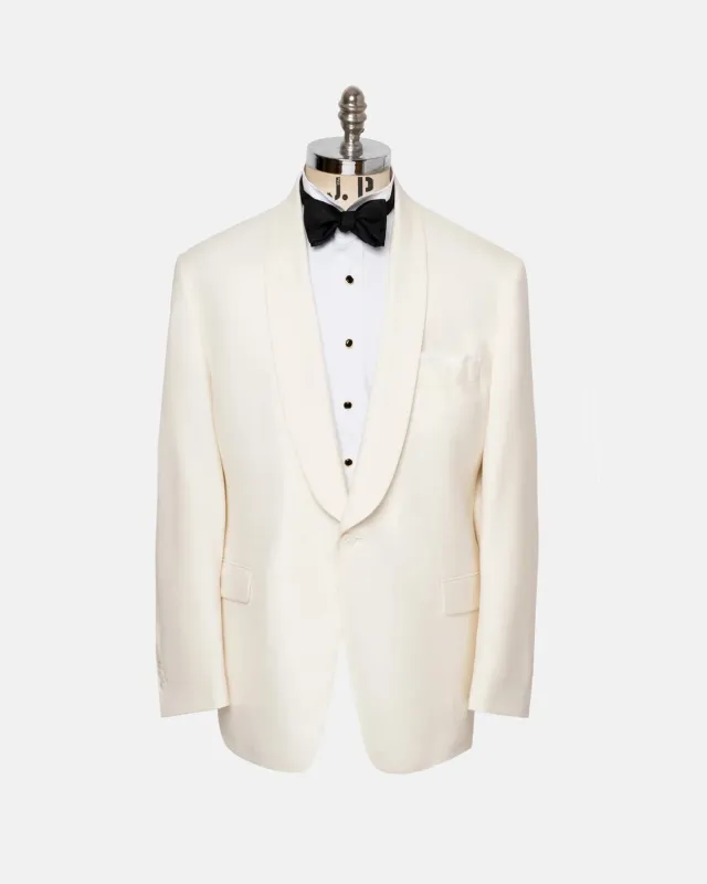 Made-in-USA Ivory Shawl Collar Dinner Jacket made by J. Press